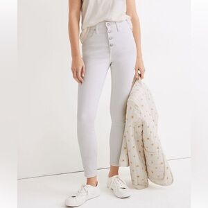 Madewell 10” high rise skinny crop jeans - white - size 31
